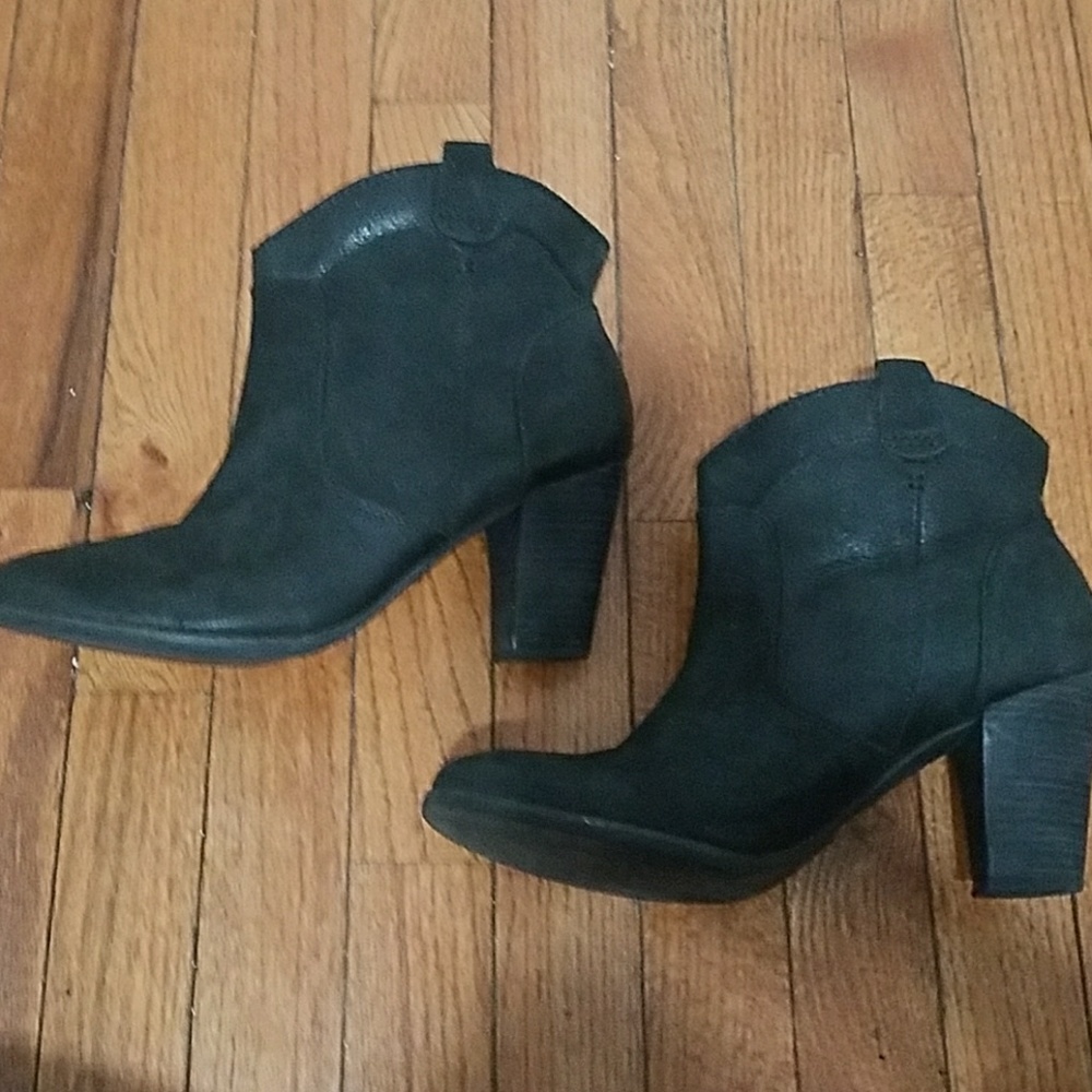 Clarks ankle leather boots sz 10 black